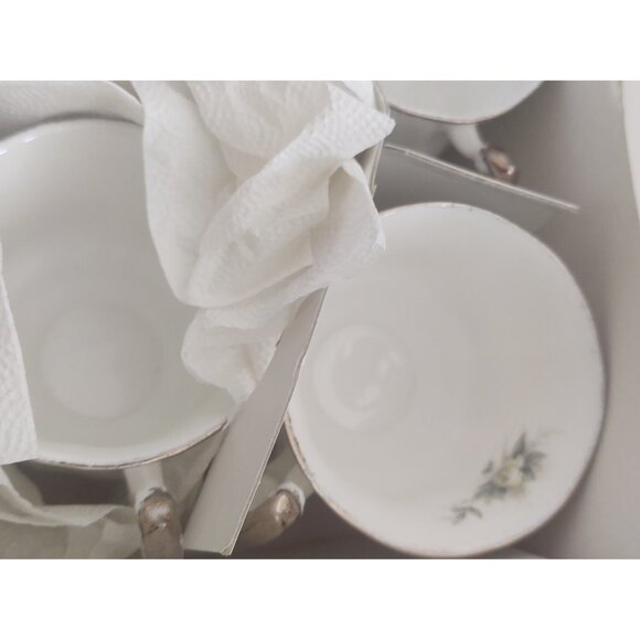 Vintage Paragon Bone China Cup & Saucer Sets (8 sets) FIRST LOVE in dust covers - Picture 11 of 15